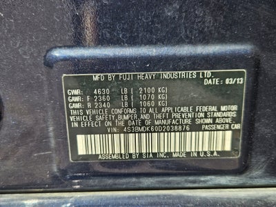 2013 Subaru Legacy 3.6R Limited