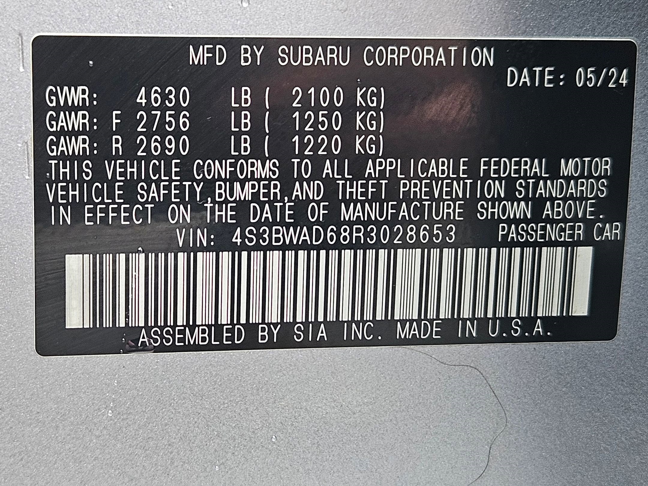 2024 Subaru Legacy Premium