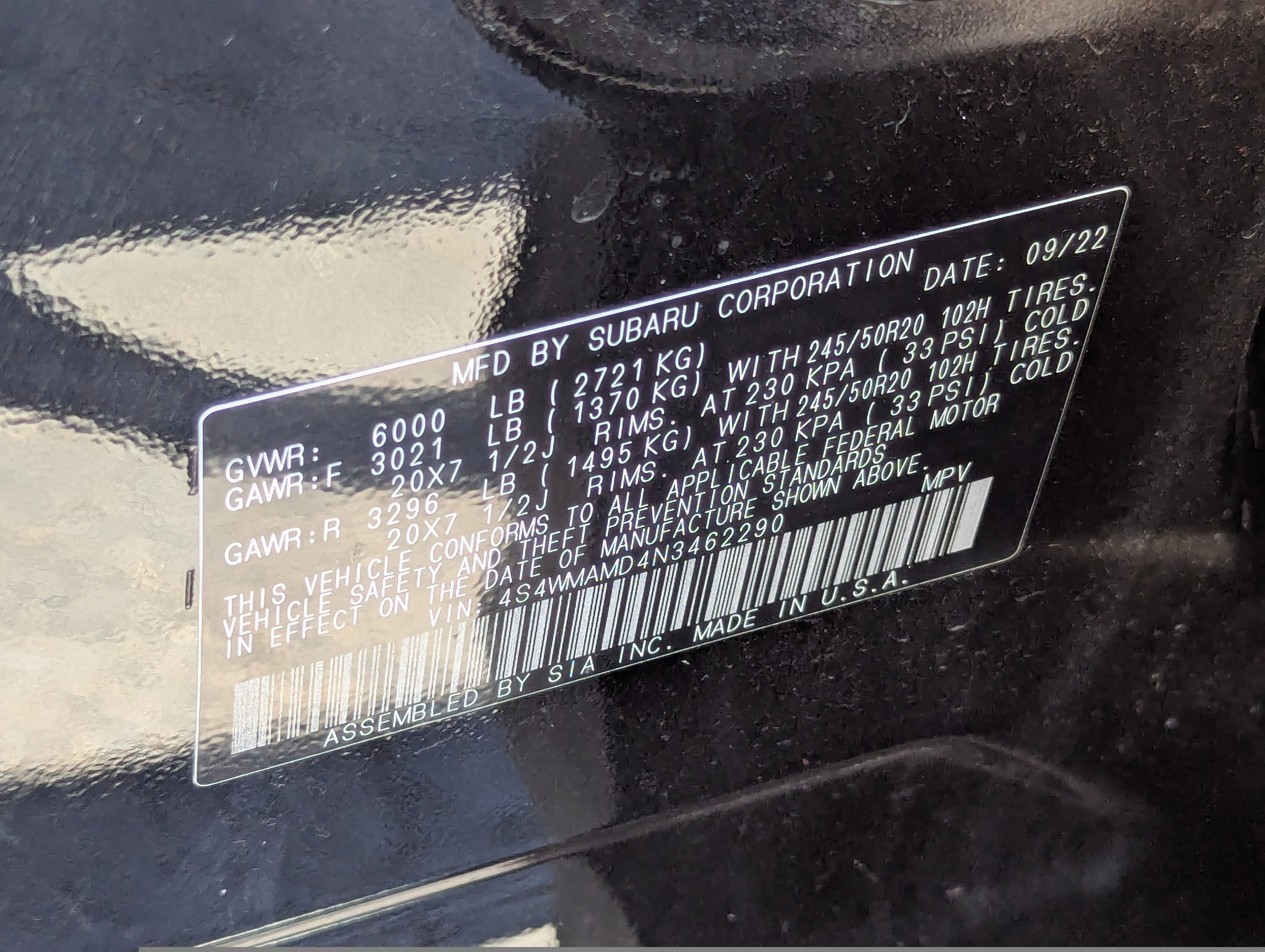 2022 Subaru Ascent Limited