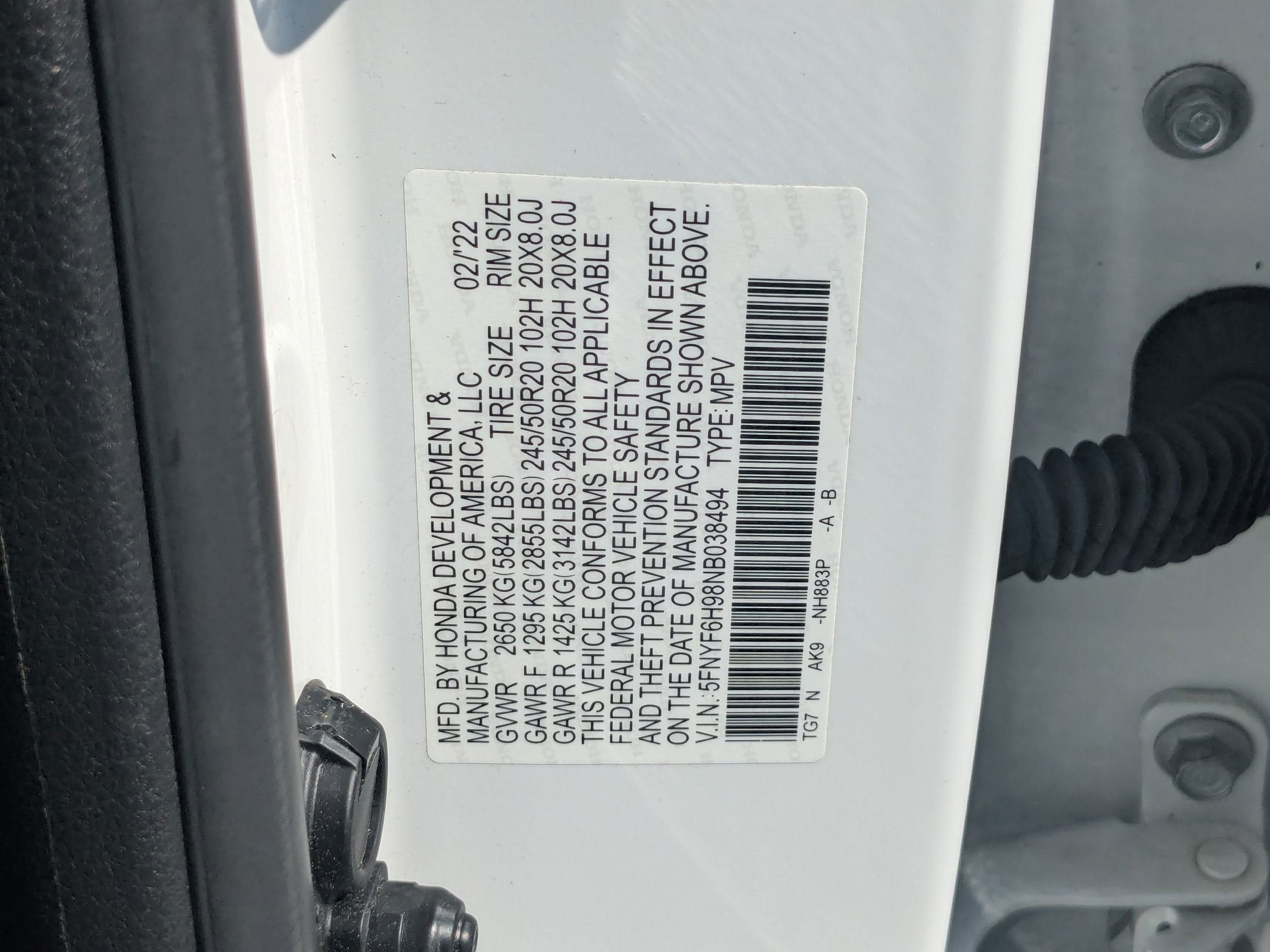 2022 Honda Pilot Touring 8-Passenger