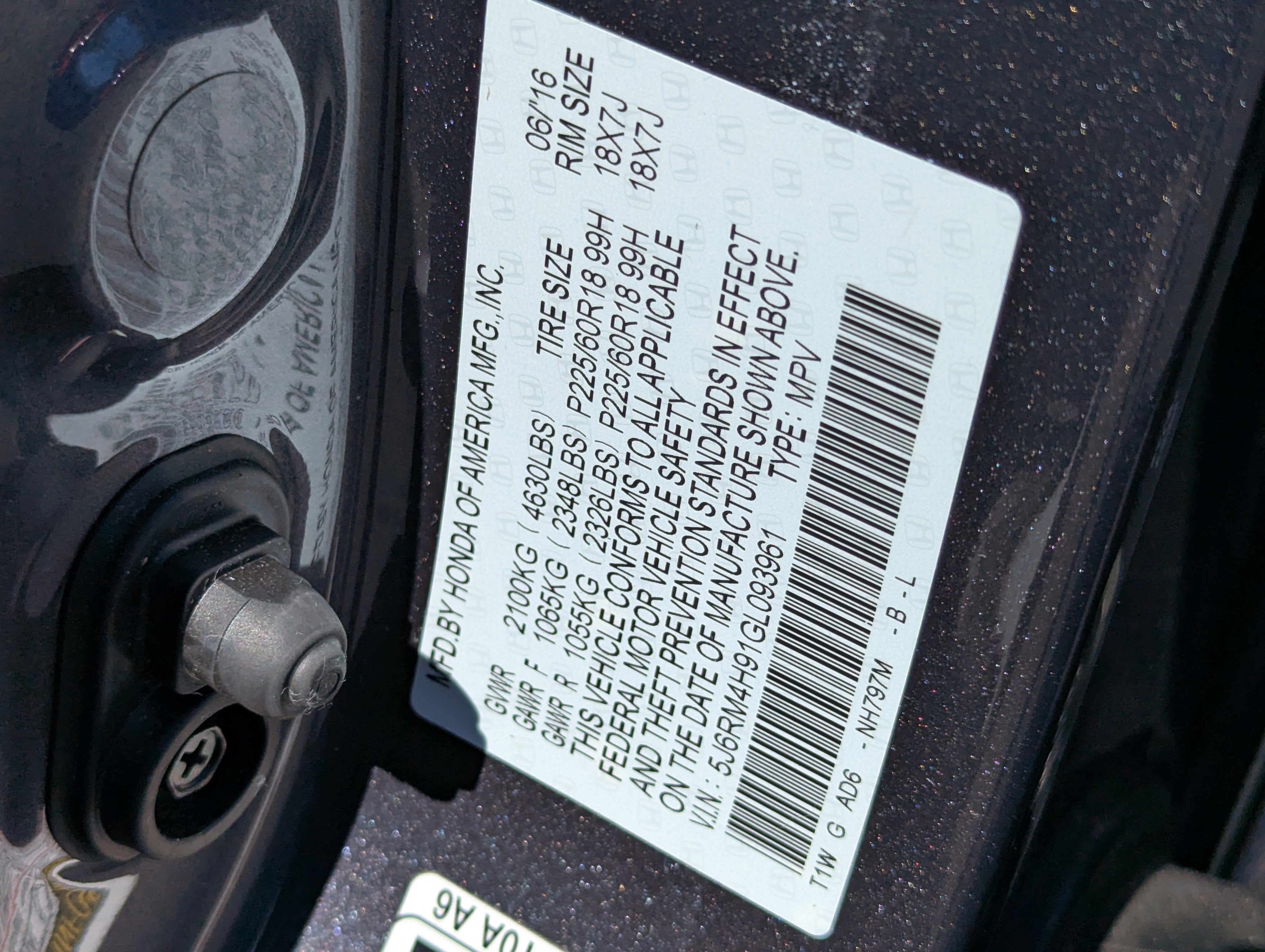 2016 Honda CR-V Touring